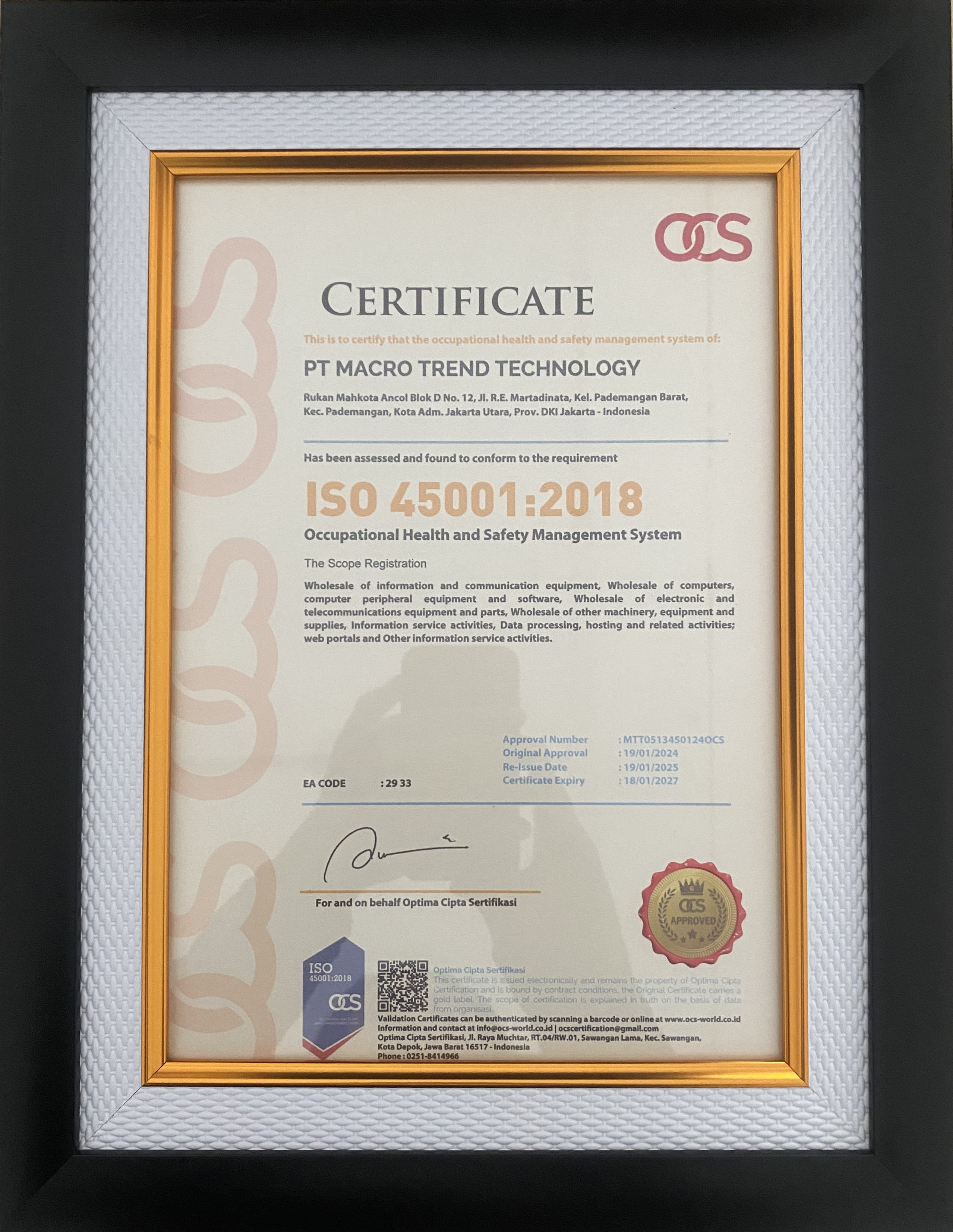 OCS - Certificate