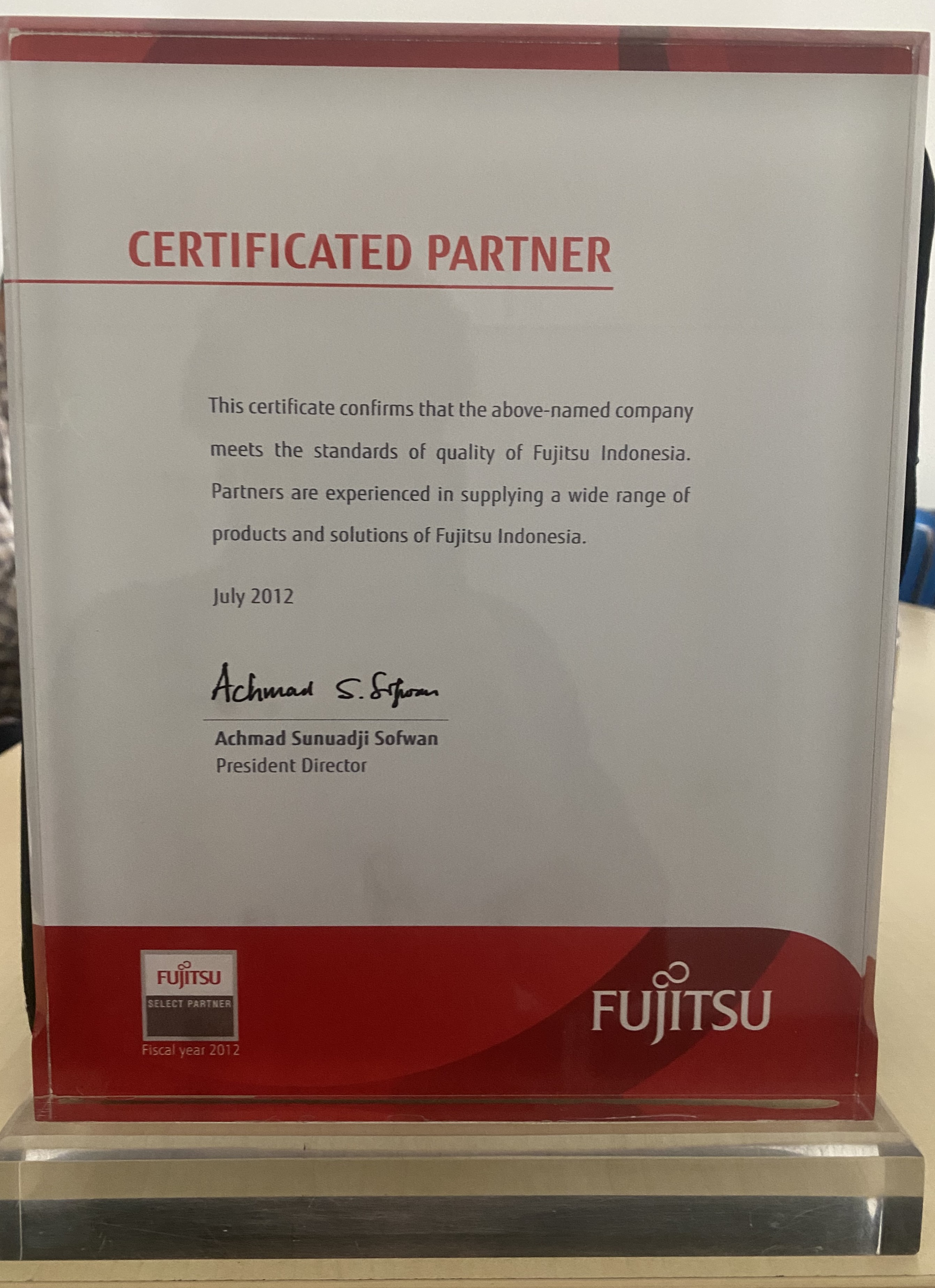 FUJITSU - Certificated Partner