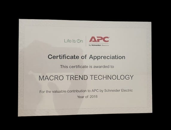 Certificate of Appereciation APC