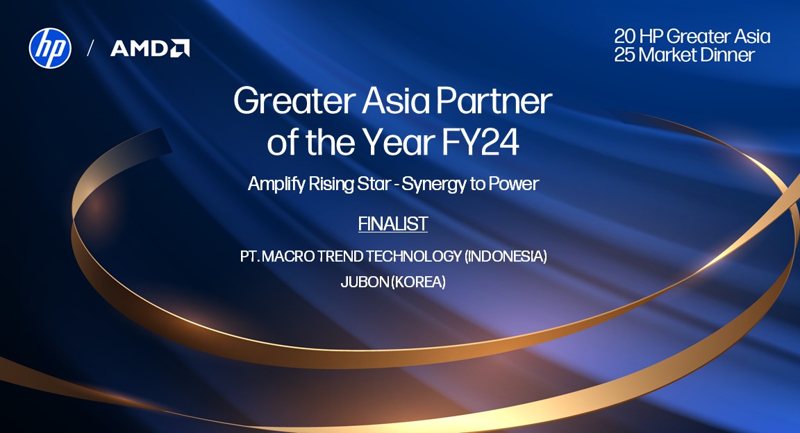 Macro trend Technology Winner of HP Greater Asia Partner of the Year FY24-Amplify Rising Star - Synergy to Power